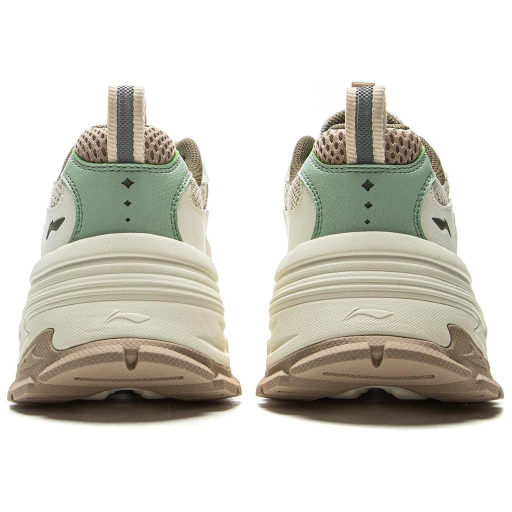 Li Ning Star Bright Soft Retro Fashion Versatile Thick Sole Height Increasing Shock Absorbing Non-Slip Breathable Low-Top Casual Shoes AGCU576-3