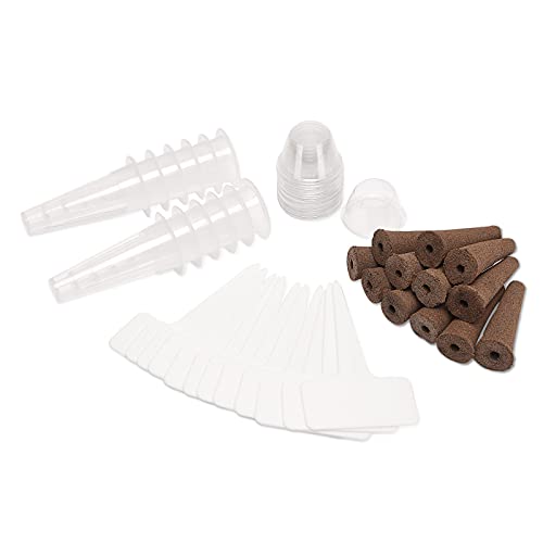 

iDOO Hydroponic Germination Kit Replacement Accessories: 12 Baskets, 12 Sponges, 12 Tags, 12 Plastic Hats, and 6 Covers (Seeds not included)