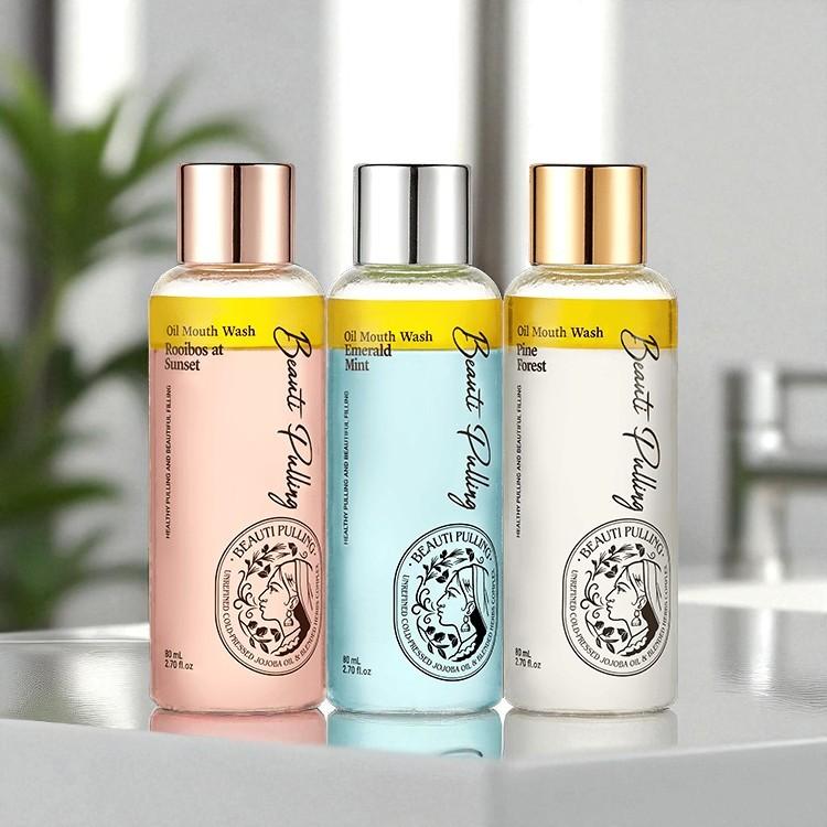 Beautifulling Portable Mini Oil Mouthwash 80ml (Rooibos at Sunset / Pine Forest / Emerald Mint) Rooibos at Sunset