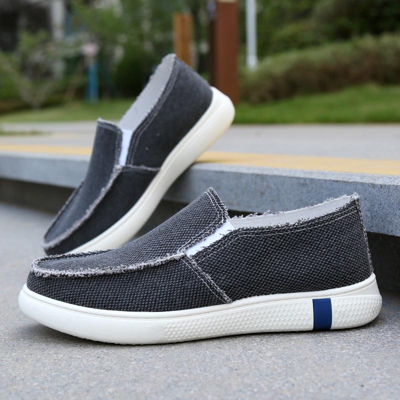2026 New Man‘S Casual Canvas Shoes Soft Comfortable Lightweight Fashion Versatile Outdoor Walking Loafers Shoes