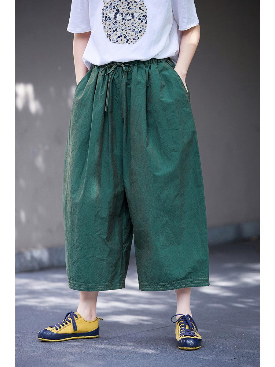 

Women s Retro Light Green Casual Balloon Pants - Soft, Loose, Slimming, Skin-friendly. L светло-зеленый