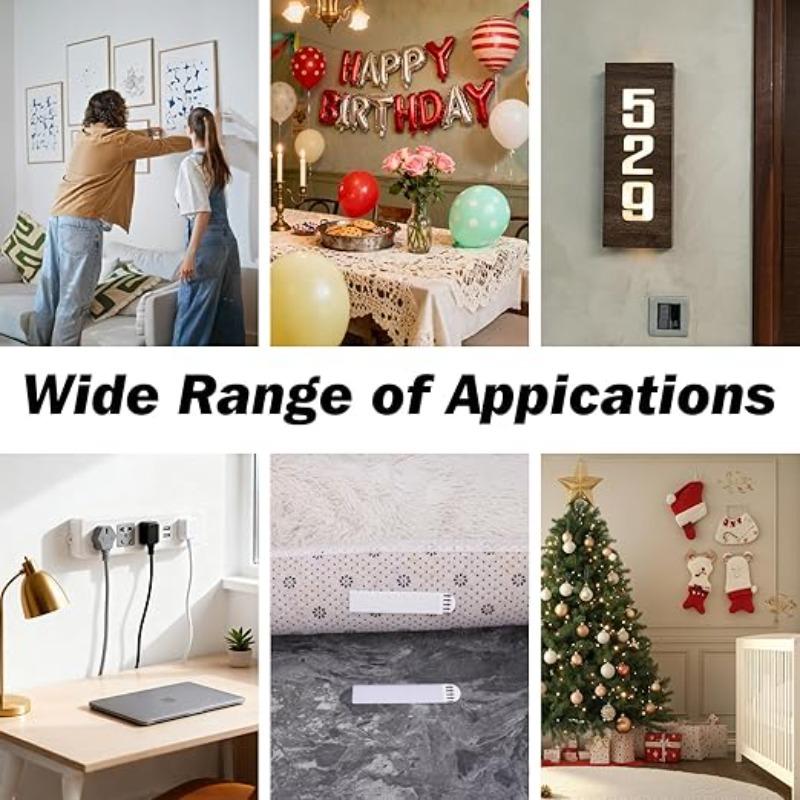 Heavy Duty Picture Hanging Strips No Drill Double‑Sided Adhesive Hooks Waterproof Damage‑Free for Photo Frame Artwork Home Decor