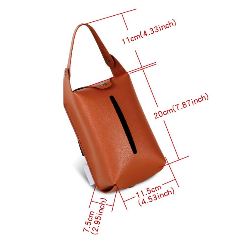 Tissue box hanging home paper holder kitchen room desktop bedroom car back seat paper towel case cover dispenser storage leather