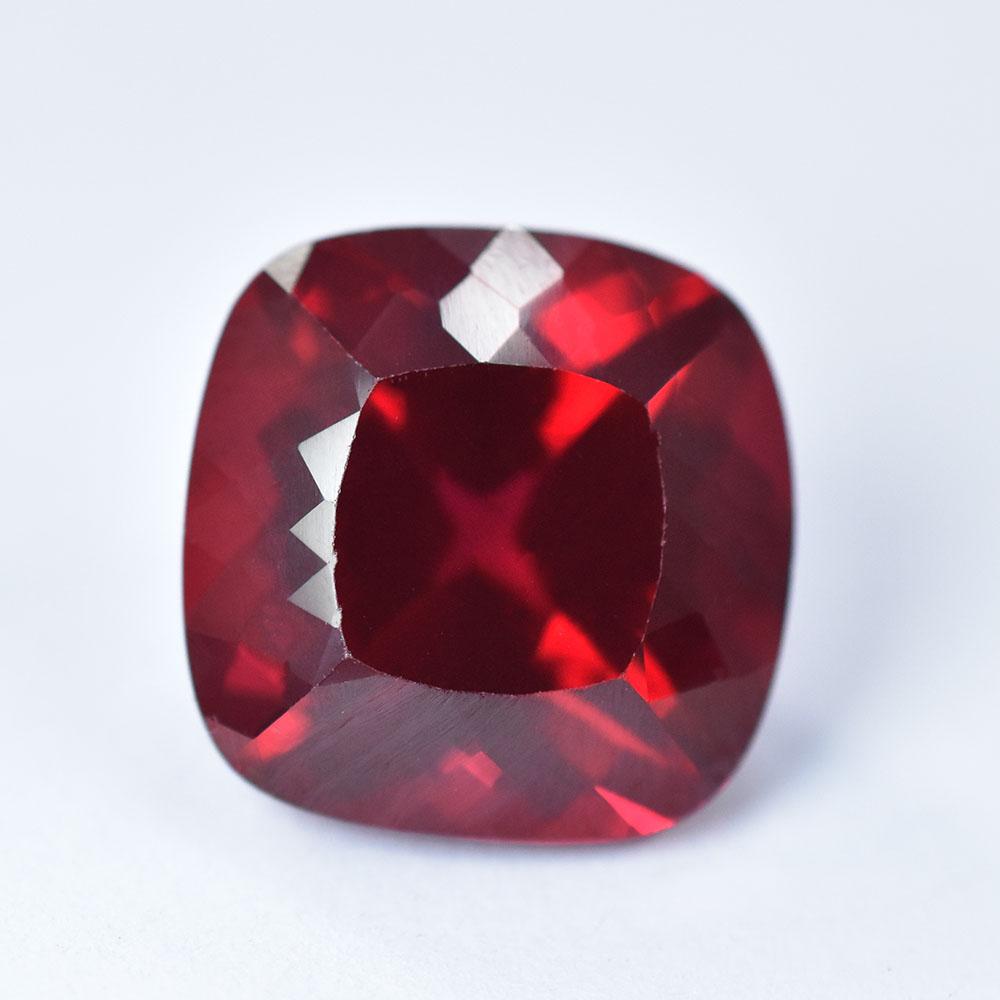 Natural Red Ruby Loose Gemstone 26.10 Ct Square Cushion Shape for Jewelry Making and Gem Collections