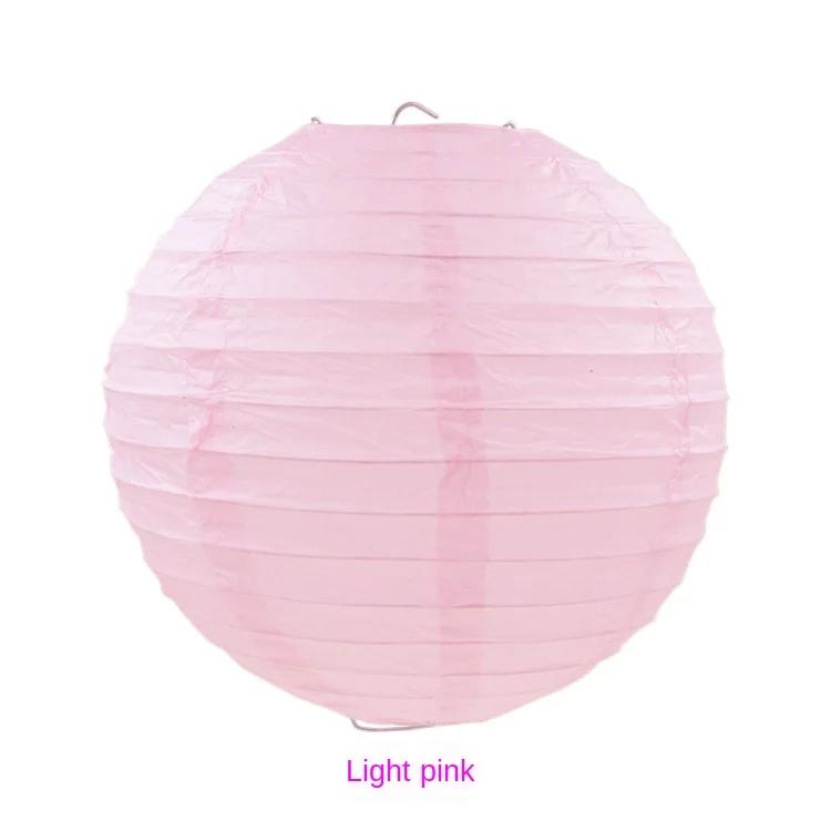 20cm Birthday Wedding Round Chinese Decoration Mid Autumn Paper Lantern Indoor Hanging Lantern Ball Yellow White Orange Lantern