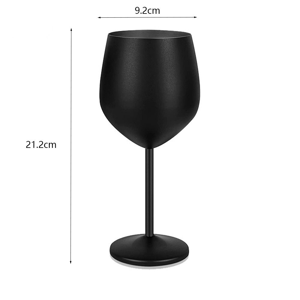 500ml Stainless Steel Wine Glass Black Champagne Cup Household Wine Goblet  Karaoke