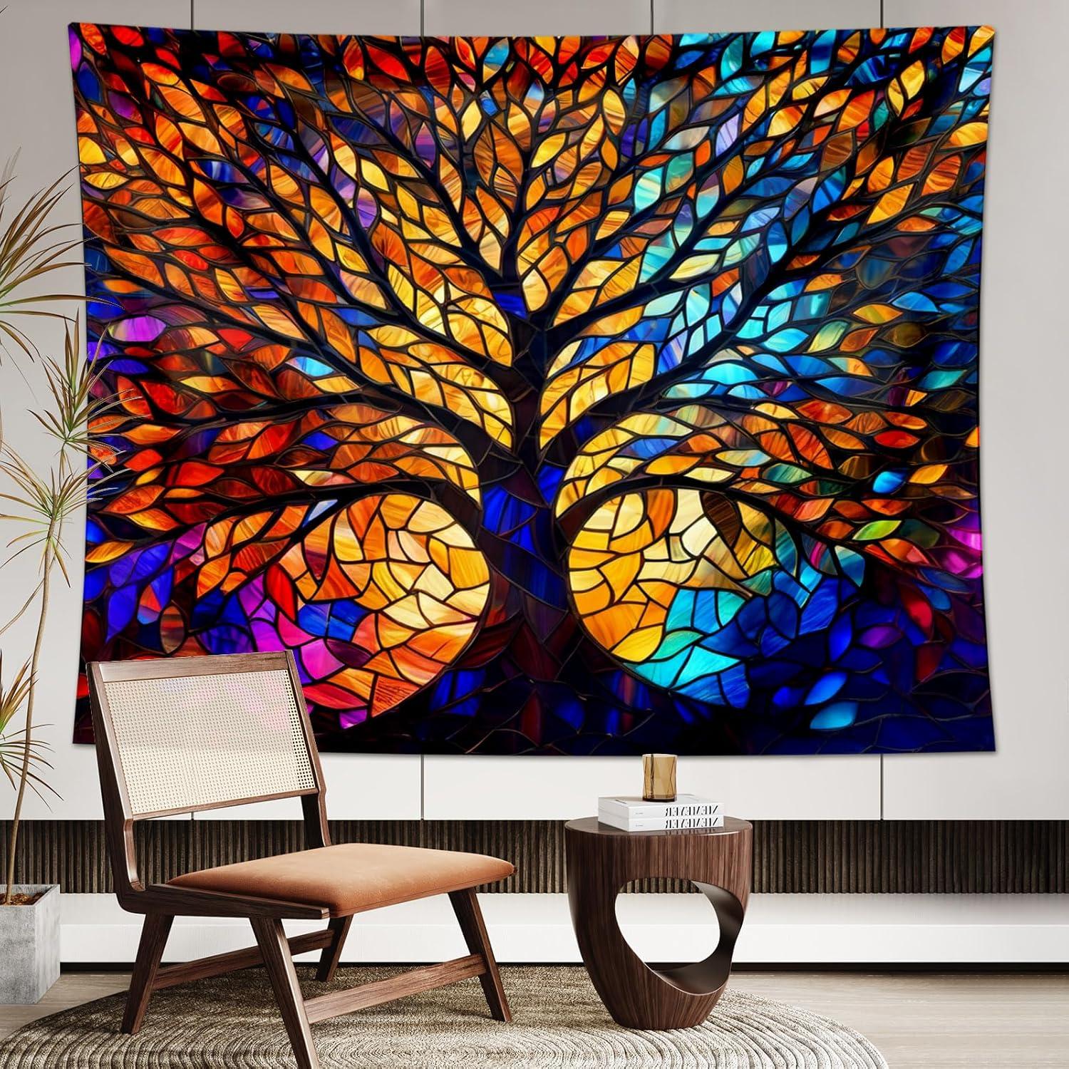 Kakurukie Tree of Life Boho Tapestry 75x100
