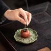 Ceramics Lotus Tabletop Incense Base Zen Chinese Style Lotus Censer Holder  Yoga Meditation