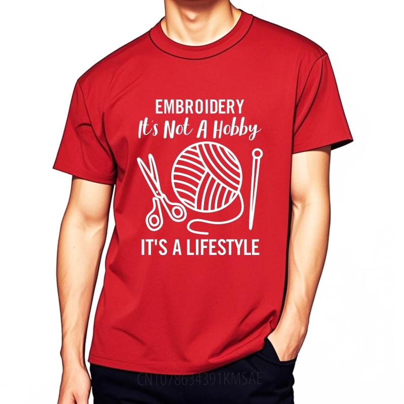 Trendy For Unisex Summer Tshirt Embroidery Not A Hobby Its A Lifestyle Short Sleeve Workout Oneck For Her Tops Cotton Top Tees 4XL