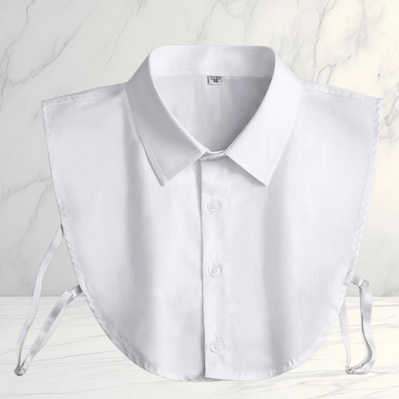 Women's Fashion Cotton Fake Collar for Suits - Minimalist Half-Shirt Style, Versatile & Convenient, Removable Collar