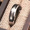 8MM/6MM Silver Tungsten Ring Anillos Bague Homme Pareja De Compromiso  Jewelry Men's Wedding Bands Couple Engagement Ring