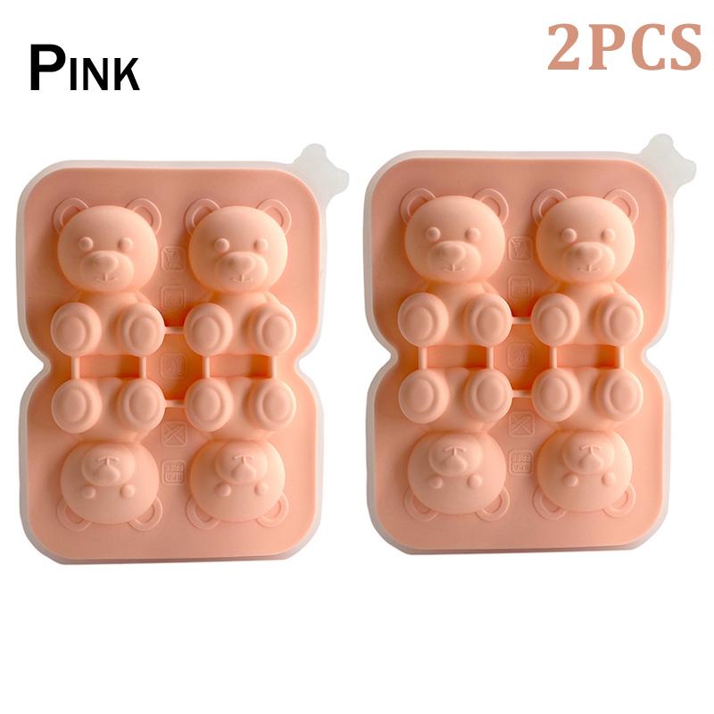 3D Little Bear Shape Ice Cube Silicone Mold Chocolate Cake Mould Candy Dough Mold For Coffee Milk Tea Whiskey Ice Mold