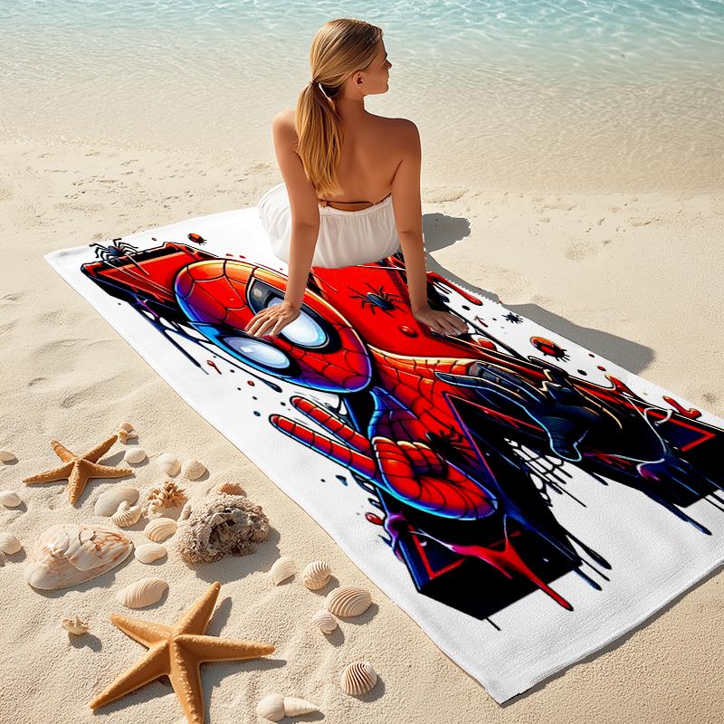 Spider-Man Beach Towel Outdoor Camping Beach Towel for Vacation Swim Outdoor Pool Absorbent Bath Towel