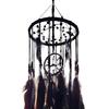 Gothic Dream Catcher Black Dreamcatcher with Bat Charms Witchy Hanging Dream Catcher
