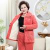 Elderly Women's Thick Warm Winter Pajama Set