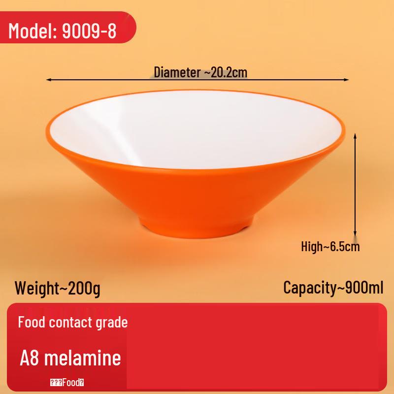 Jingbaodi Commercial Tempered Melamine Noodle and Soup Bowls