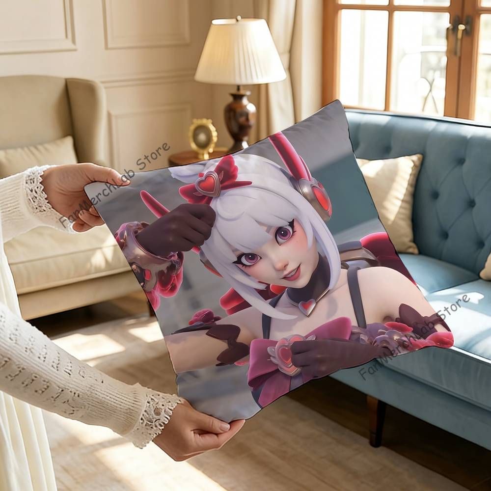 Pop Game OOverwatchS Pillowcase Pillowslip Cushion Plush Boys Girls Cartoon Anime Kawaii Decoration Kids Birthday Cute Gifts