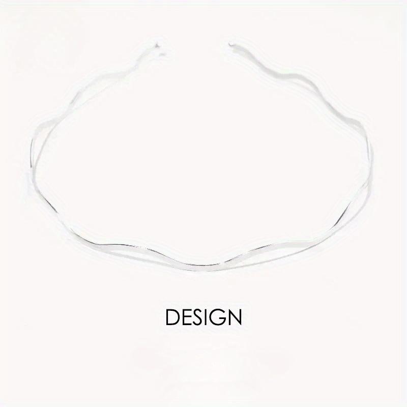 

1 шт., металлический обруч для волос с тонкими волнами, золотисто-серебряный, женский, простой, практичный, обруч для волос с челкой, модные аксессуары для волос серебряный