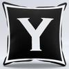 Simple Black And White Letter Printed Pillowcase Decorative Pillow Cushion Cover Suitable For Home Sofa Car Office Cushion