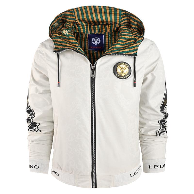 

Spring and Autumn New Men s Hooded Jacket Qingchao Men s Jacket Fashion Versatile Trend Slim Fit European code XXXL