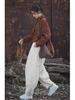 Women's Quilted Cotton-Linen Bloomers: Warm, Loose Carrot Pants for Autumn/Winter