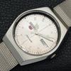 JAPAN VINTAGE SEIKO 5 AUTOMATIC 6309A MENS SILVER COLOR DIAL WATCH a701207-5 R206a-a701207