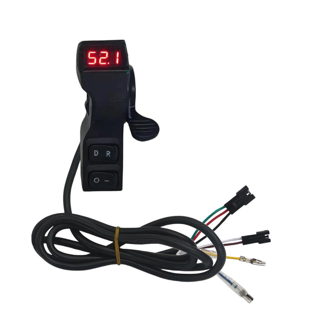 Red Screen Thumb Grip with Reverse Voltage Display for Electric Vehicle Throttle