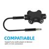 1Pcs 1 Male to 5 Female 3.5mm Audio Headphone Splitter  Phone Laptop MP3 Player
