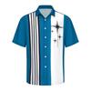 Hawaii-Hemd für Herren, Herren-Bowling-Hemden im Vintage-Stil, kurzärmelig, Sommer-Strandhemd
