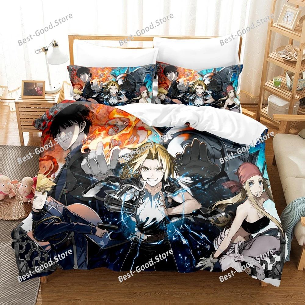Anime FULLMETAL ALCHEMIST Bedding Sets Duvet Cover Set With Pillowcase Twin Full Queen King Bedclothes Bed Linen Home Textiles