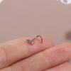Stainless Steel Zircon Nose Screw Studs Geometric  Trendy   Women