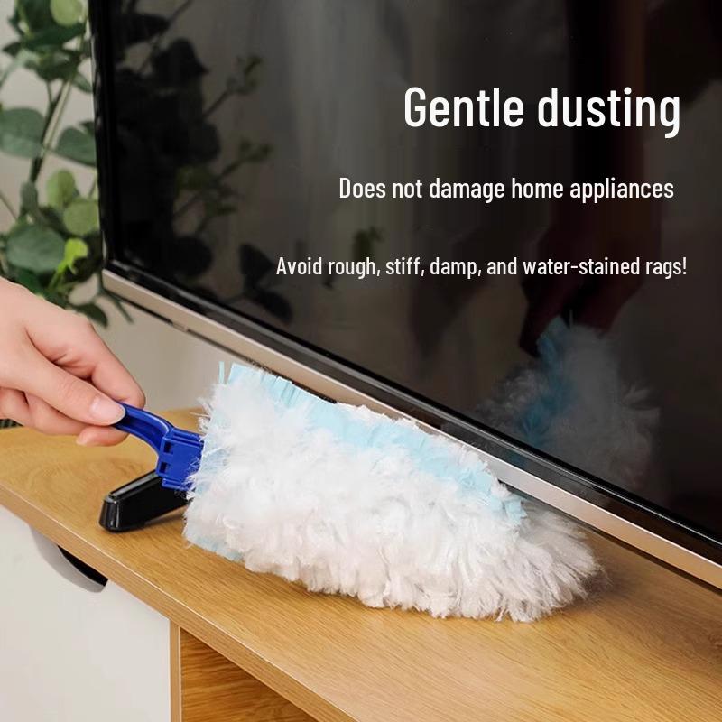 Multi-functional Electrostatic Feather Duster for Ceilings & Cars