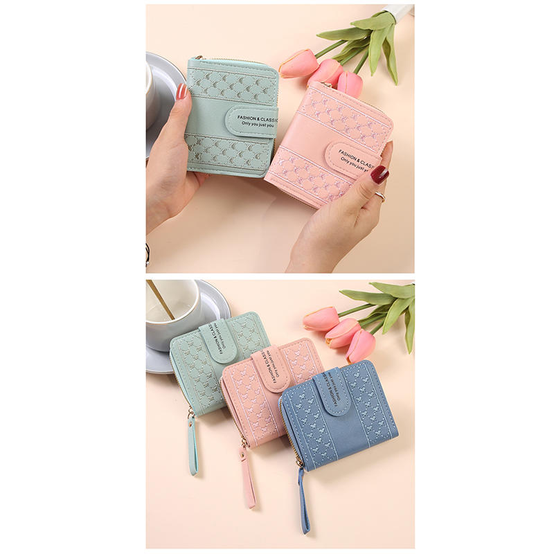 Women's Wallet Short Zipper Large Capacity Zero Wallet Versatile Handbag Card Holder