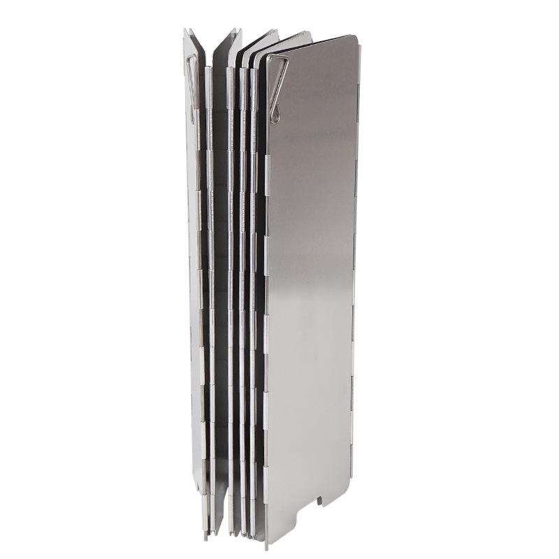10-Piece Foldable Portable Camping Stove Windscreen for Outdoor Cooking and Mountaineering