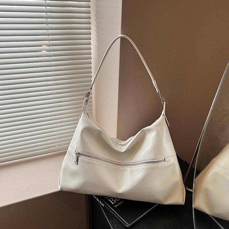 

High-end fashion versatile shoulder commuter bag women s summer new large-capacity messenger tote bag білий