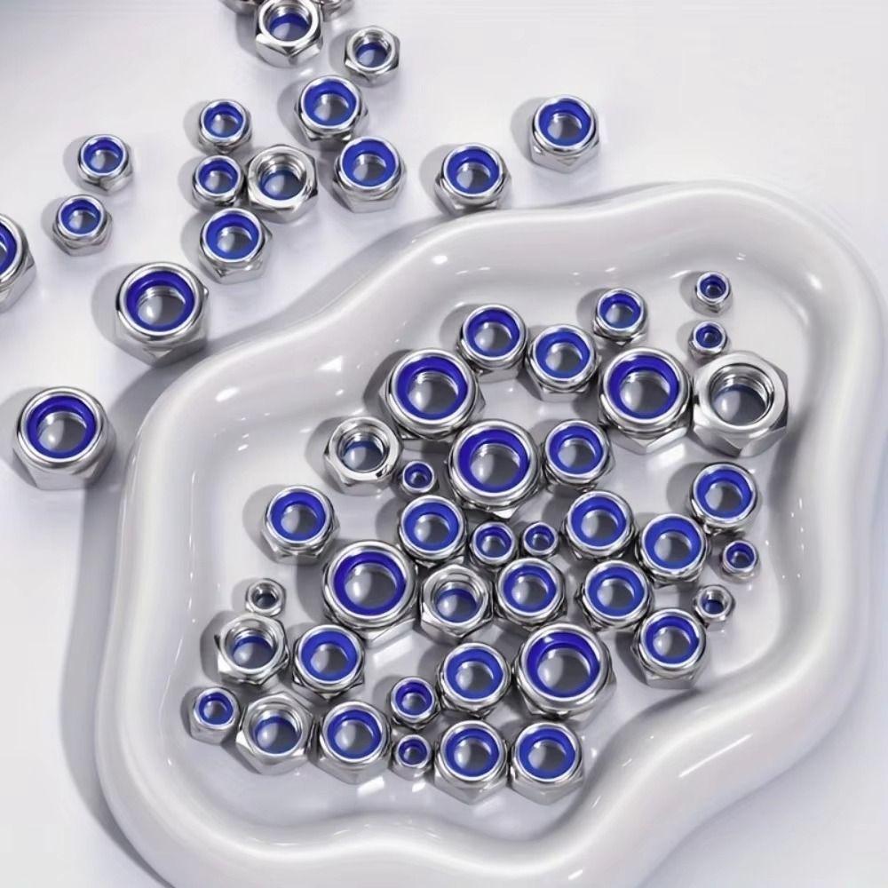 High Strength Nylon Locknuts Corrosion Resistant Full-Thread Anti-Lock Nuts  Electrical Maintenance