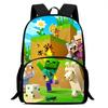 Minecraft Printed Backpack Children'S Elementary School Bag