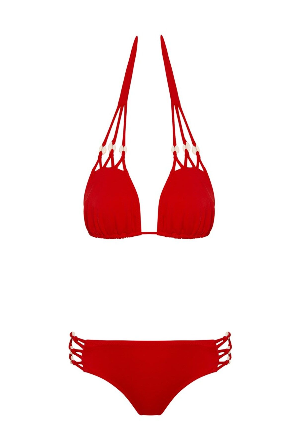 

Women s Fashion New Bikini Set Seashell Lace-Up Bikini Set
