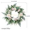  Rose Wreath Spring Wreath,Rose Valentines Wreath for Indoor Outdoor Decor