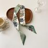 Europe  Fashion New National Style Small Nroken Flower Women's Decorative Twill Binding Bag Handle Silk Scarf Ribbon Scarf