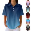 Women's Fashion Casual Lapel Short Sleeve Color Shirt Women's Up Tops