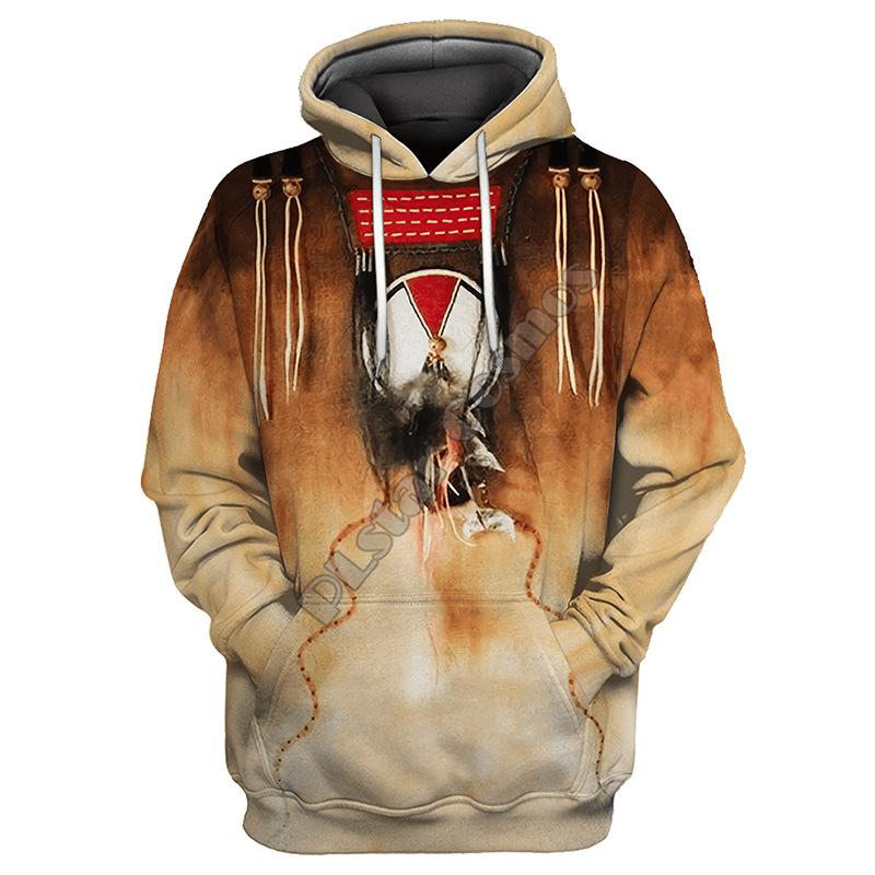 Men's Hooded Sweatshirt Fashionable 3D Digital Tattoo Print Loose Large Size Casual Top