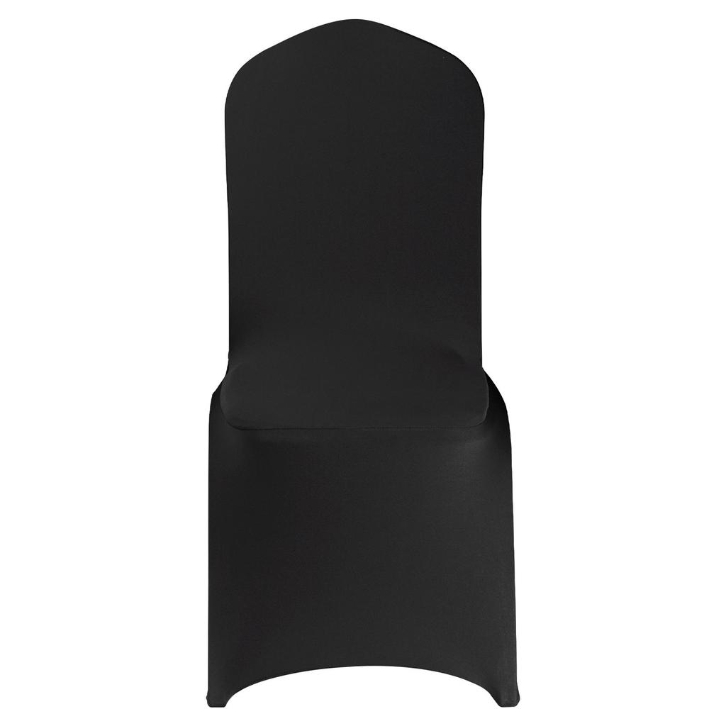VEVOR 150 Pcs Black Chair Covers, Polyester Spandex Chair Cover, Stretch Slipcovers for Wedding Party Dining Banquet Flat-Front Chair Covers