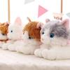 Realistic Simulation Cat Plush Toys Soft Fluffy Kitten Cuddle Pillow Voiced Cat Doll  Soothing Toy