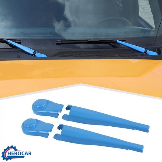 4xLight Blue Front Window Windshield Wiper Blade Cover Trim for Ford Bronco 21+