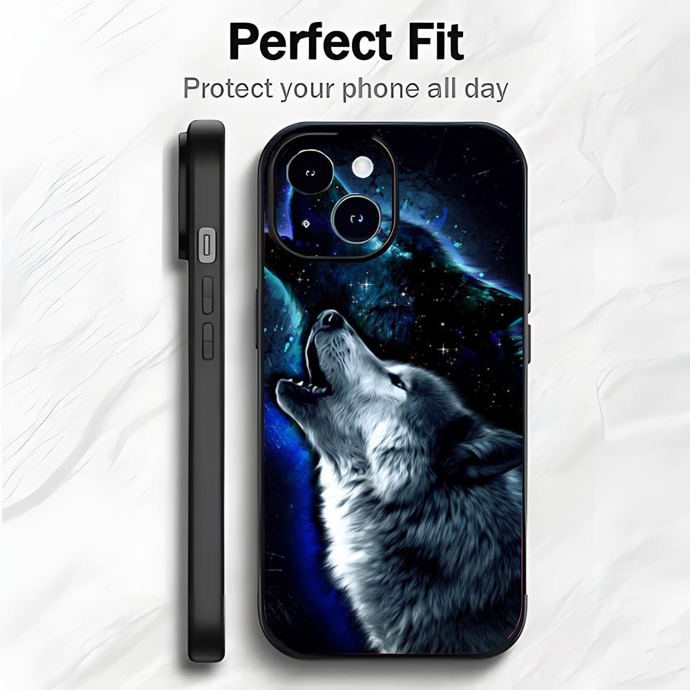 Animal The Wolf Howl Art Phone Case Phone Case Soft Packaging Lightweight For iPhone17 16 15 14 13ProMax