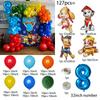 127 Stück Cartoon Paw Patrol Thema Luftballons Zahlenballon Kinder Geburtstagsfeier Dekoration Baby Geschenk Feier Chase Skye Ballons
