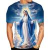 Religious Belief Virgin Mary 3D Printed Our Lady of Guadalupe Pattern T-shirts Casual Fashion Cool Short Sleeve Tops