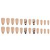 Almond Press On Nail Glossy Fake Nail Stick On Nail In 12 Sizes 24Pcs French Nails Tips for DIY Nails Art Decorations