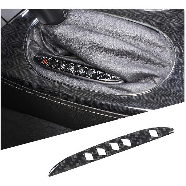 

Gear Shift Panel Trim Cover Sticker Compatible with Chevy Corvette C6 2005-2013, Soft Carbon Fiber Gear Shifter Console Anti-Scratch Frame Cover